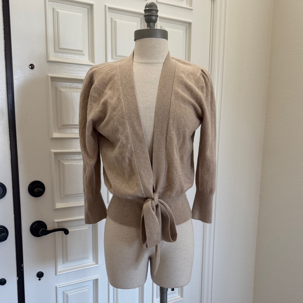 Banana Republic 100% Italian Cashmere Tie-Front Cardigan